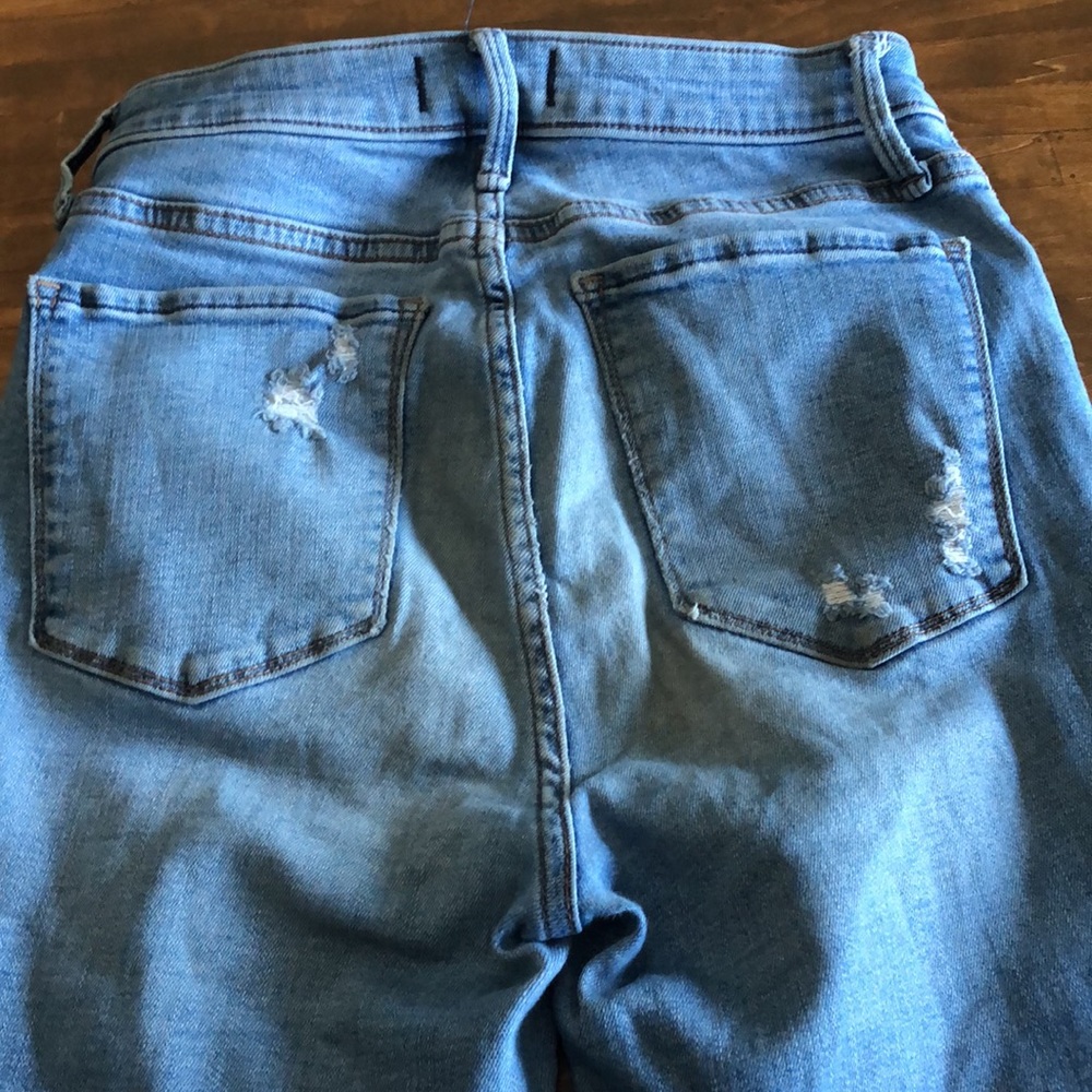 Abercrombie & Fitch Curve Love The Skinny High Rise Jeans Raw Hem Size 26 - Picture 7 of 15